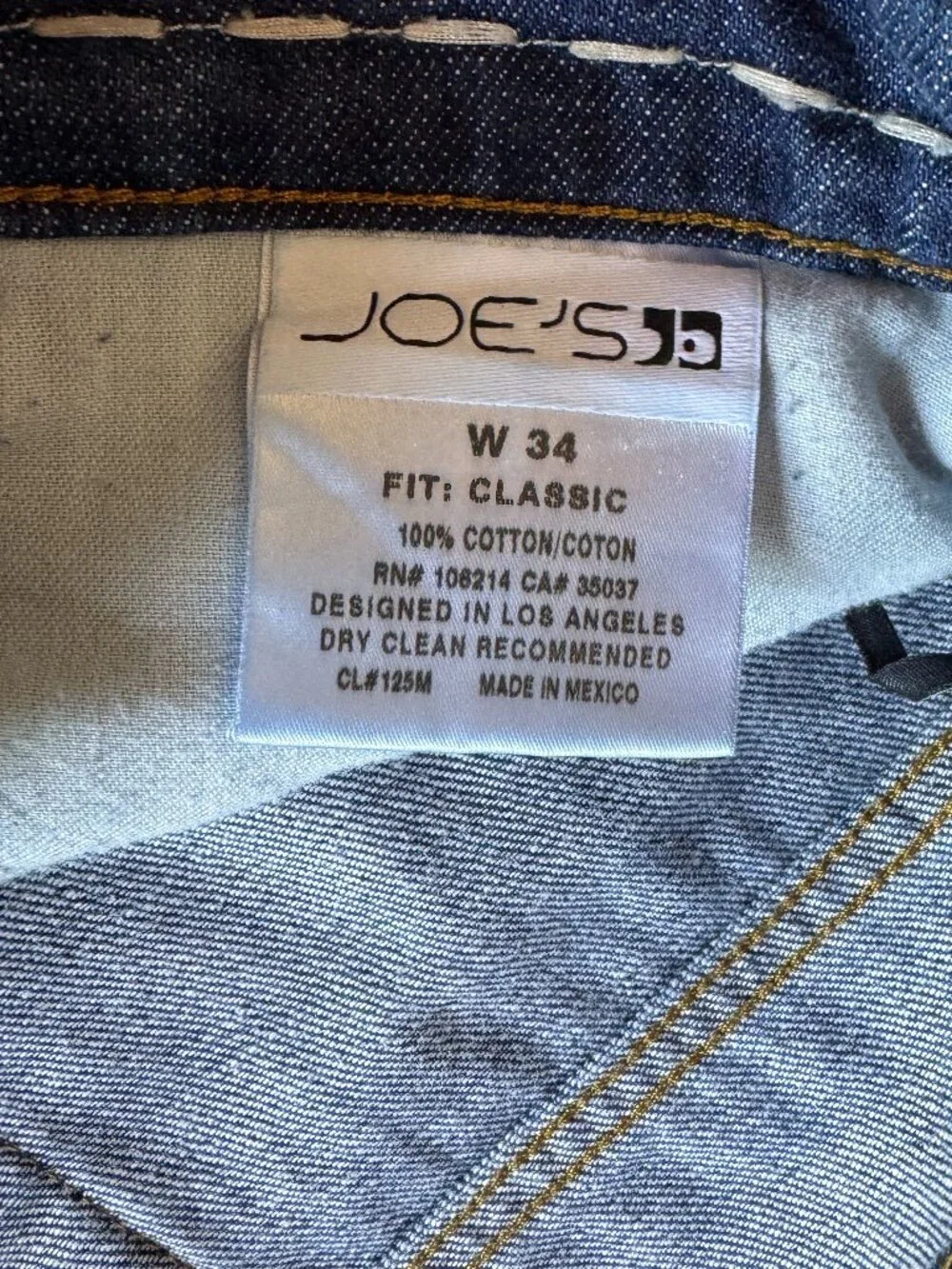 Joe's Classic Tanner Jeans Mens 34